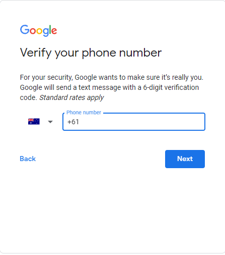 verify your phone number